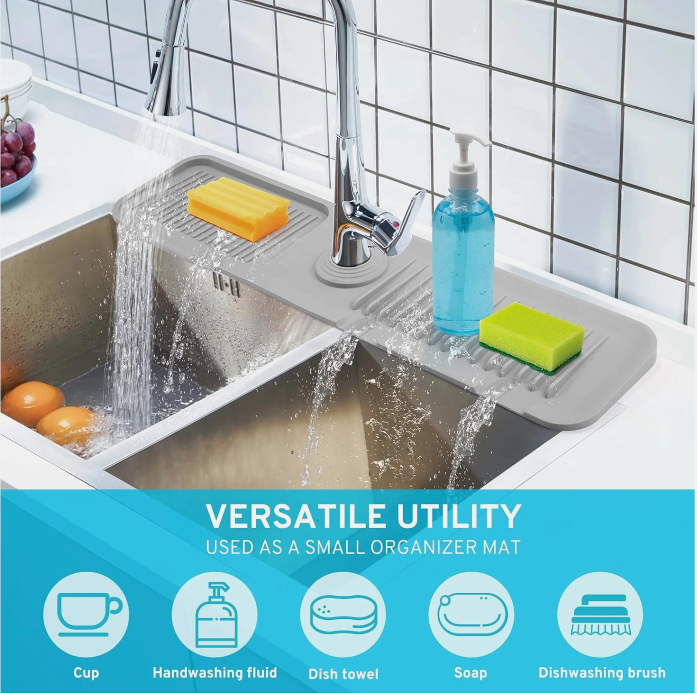 DRAFT- SinkMate™ Splash Guard – Keep Your Sink Area Dry & Organized!
